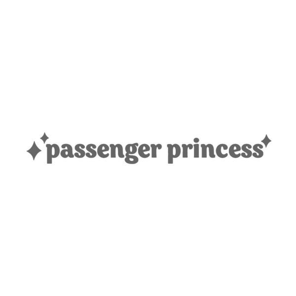 Passenger Princess Mirror Bil Dekal Bil Vinyl Art Sticker Dekaler White 10CM*2CM