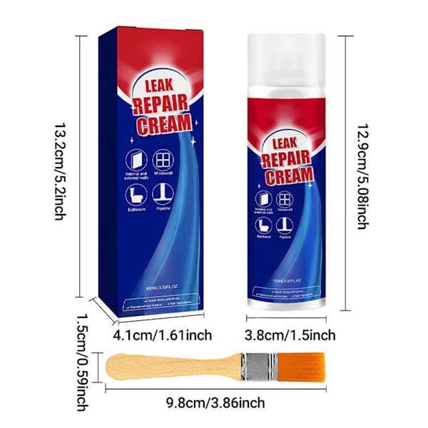Läckagereparations Vattentät Tätningsspray med Borste 100ml Hot Q5