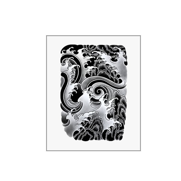 Japanska Tatuering Dekaler Vattentäta Blomma Arm Tatuering Dekaler Traditionella Tatuering Dekaler style 4 1pcs
