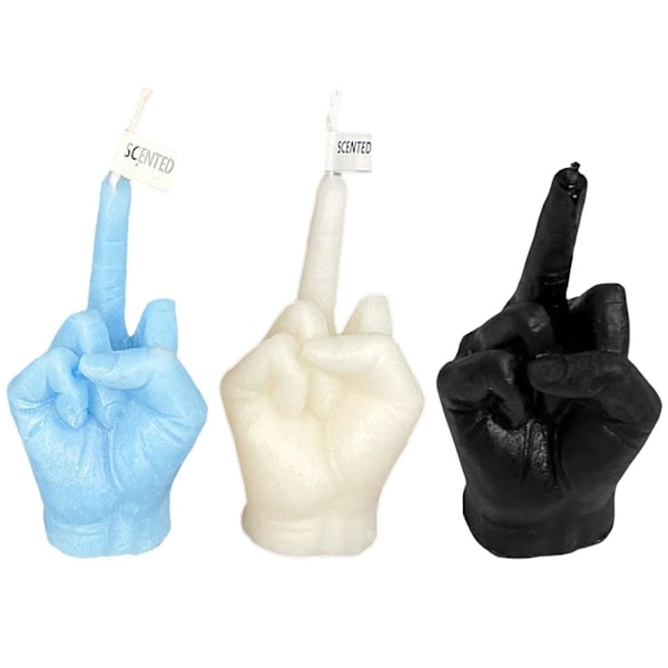 Doftljus med långfinger, Funky Rumsinredning, Juldoftljus Dekor Skrivbordsstatyer Dekorationer Present till Hem Sovrumstillbehör Black 9*6*5cm