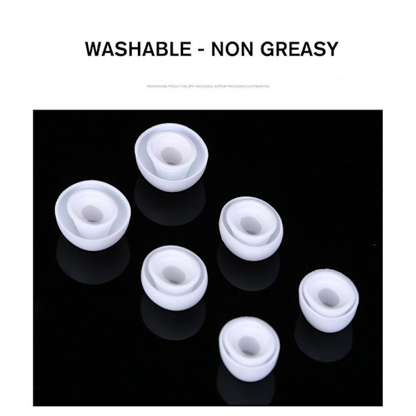 1 par hörlurskuddar Mjuka silikon Ersättningsöronproppar för AirPods ьф а △} whiteB medium size