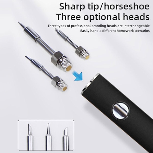 USB Elektrisk Lödkolv Kit 510 Svetslöd Verktyg Justerbar Varm J1 Blue One size