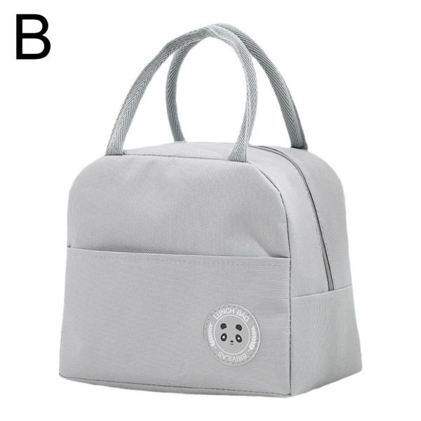 Isolerad handväska med Bento Box - Bäst för skola eller kontor Lun brown one-size