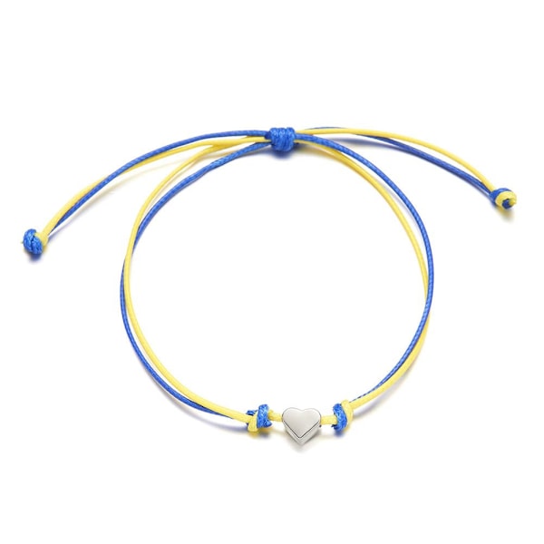 Ukraina Stickade Armband Justerbart Ukraina Fredsarmband V4O1 S8M4 Z1O4 N6Y9 J One size