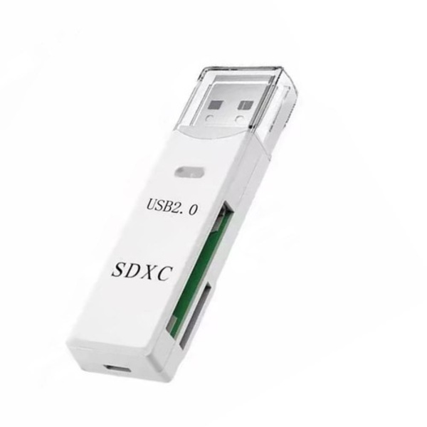 Två-i-ett USB3.0 Kortläsare Mobiltelefon TF-kort Kamera SD-kort Plug And Re <! WHITE USB2.0