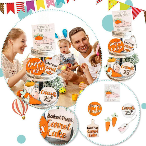 Påskrea 2025! PRETXORVE Stor Dekorativ Bricka 12-pack G4N8 A 1set