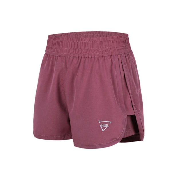 Falska tvådelade bländfria lösa snabbtorkande sportsshorts för kvinnor red 2XL