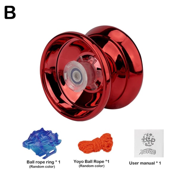 4 färger Magic YoYo Professionell aluminium Boy Toys High Speed Be red onesize