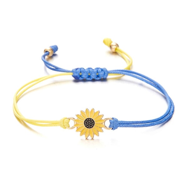 Ukraina Stickade Armband Justerbart Ukraina Fredsarmband V4O1 S8M4 Z1O4 N6Y9 D One size