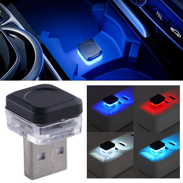 Mini USB Sensor Lampa Bil Interiör LED Ljus Kontroll Atmosfär Ljus- C 1pcs