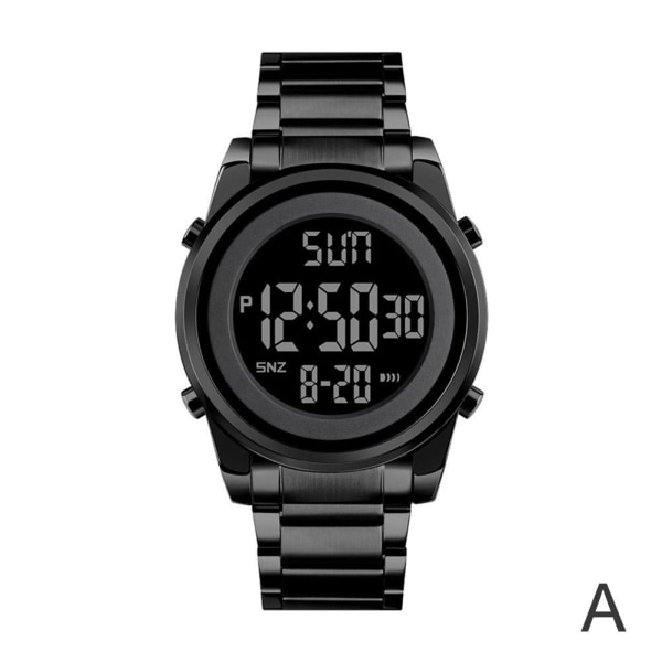 Skmei Simple Business Watch för män Multifunktionell stålremsa Wa Black One size