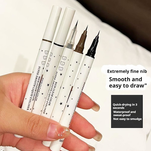 Flytande Eyeliner Penna Svart Brun Färg Eyeliner Penna Långvarig 01 Black One size