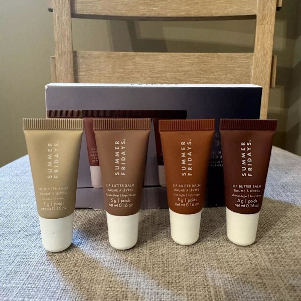 4-DELARS SET SUMMER FRIDAYS The Mini Neutrals Lip Butter Balm Set