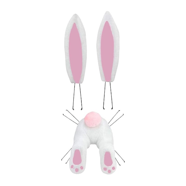 Påskdörrdekorationer Kaninrumpa Kranskit, Påskkaninrumpa Pink A 1set