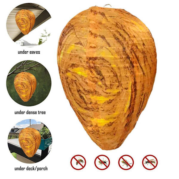 1 st Getingbo, Lockbete Hängande Falskt Getingbo Lockbete Effektivt Utomhus J2S8 Brown papery