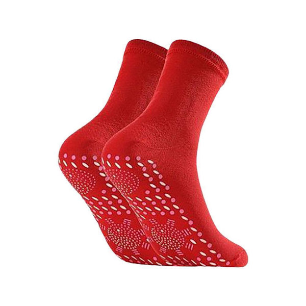 Vinter Köttålig Varma Strumpor Absorberar Svett Fotmassage Akupunkturpunktsstrumpor P3E5 Black One size