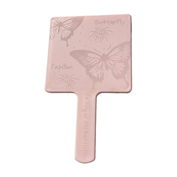 Handspegel Enkel Fjäril Handhållen Spegel Sminkspegel Skönhet C9q4 pink One size