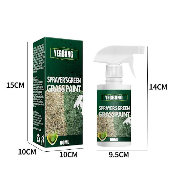 Grön Gräsfärg För Gräsmatta Spray Växtfärg Reparation Hög Förbättring~60ml Kvalitet Z5I7