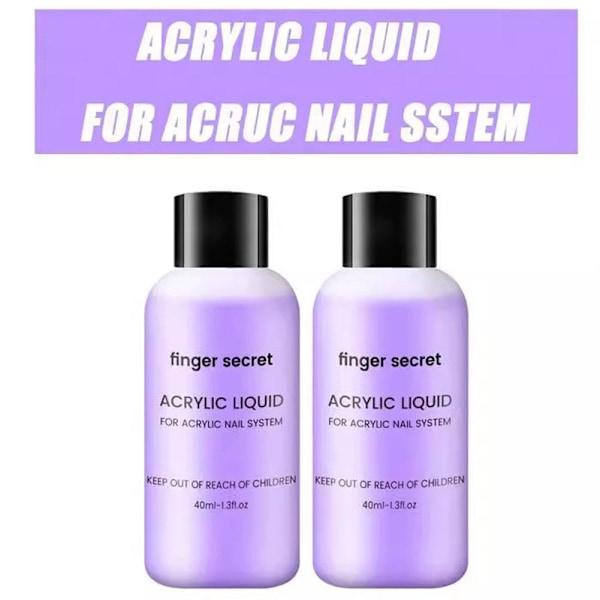 40 ml Akryl Monomer Vätska För Akrylpulver - Professionell Vätska Nagelkit För Akryl Nagel A8p3