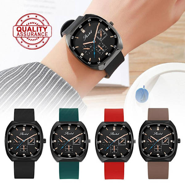 Lyxigt Silikonarmband Mode Dam Vattentät Klocka Unisex För Män Kvinnor Mode Koreansk O6f1 Red One size