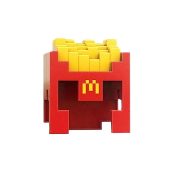 Spel Minecraft Byggkloss Leksak Plast Mini DIY Byggkloss hamburger 1pcs/Without Cdk