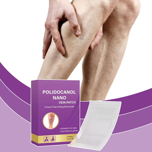 Polidocanol Nano Åderbråcksplåster - 2h Snabbt Verkande Mikronålar purpleA 4pcs 10pcs