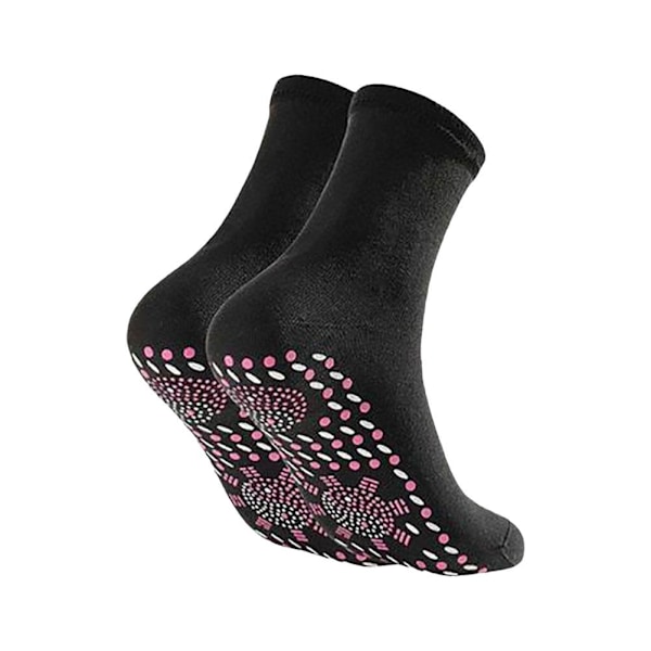 Vinter Köttålig Varma Strumpor Absorberar Svett Fotmassage Akupunkturpunktsstrumpor P3E5 Black One size