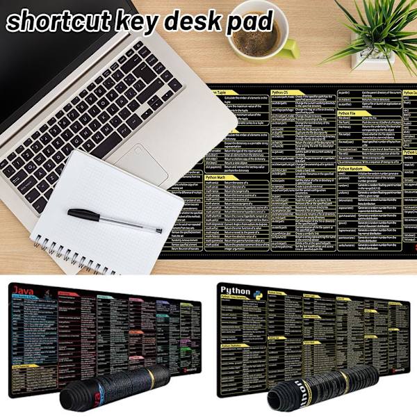 Python Programmering Musmatta Stor Genvägar Fusklapp Tangentbord Musmatta Snabb Python 400*900*2mm