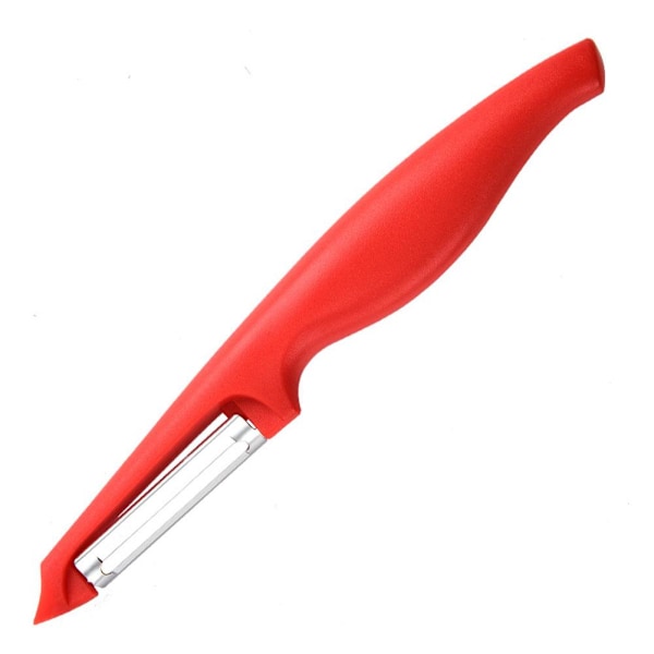 Köksfrukt- och grönsaksskalare Långt handtag Frukt Grönsak Morot Enkel Skalning V3L1 Red 1pcs