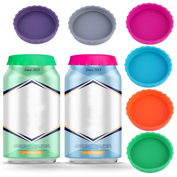 Dryckesburkslock Läcksäkra Förseglade Silikonburkar Cola Praktiska Lock Burk Järn Bekväm S8p9 pink one-size