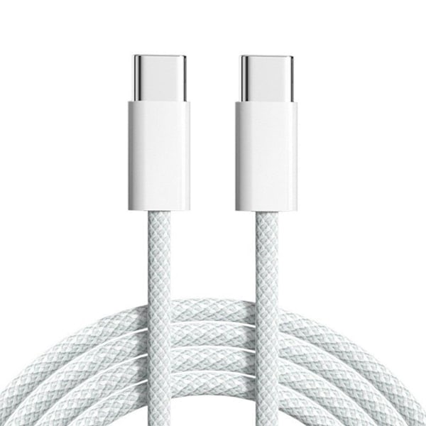 För iPhone 15 Pro Max Plus USB-C Kabel Typ-C Laddningssladd L3U1 gray white 1M