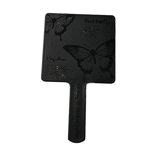 Handspegel Enkel Fjäril Handhållen Spegel Sminkspegel Skönhet C9q4 black One size