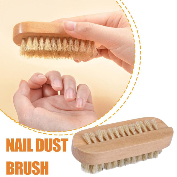 Dubbelsidig nageldammborste, nagelborstar, badborste för handvård Hot I6