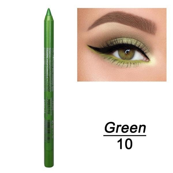 14 Färger Färgglad Eyeliner Penna Ögonpenna Gelpennor Långvarig  green 9g