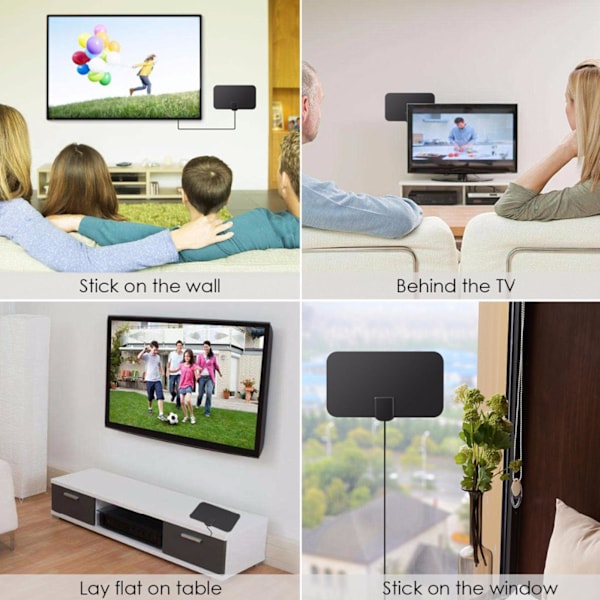 4K 1080P 50Miles Inomhus HD Digital TV-antenn Förstärkt Signal NY R1W1