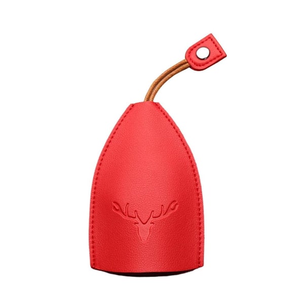 PU Läder Drag Ut Söt Stor Kapacitet Bilnyckelfodral AU Kreativ Nyckelring`- Christmas Red One-size
