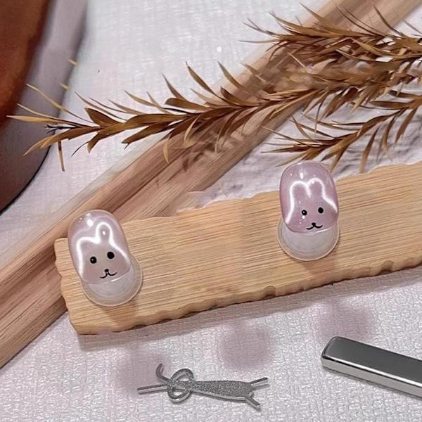 Kanin Nagelkonst Kattöga Magnet Multifunktionell Magnetisk Nagel Sal style 1 1pcs