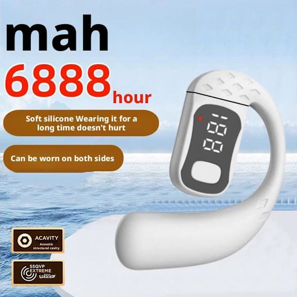 Bluetooth Headset, Trådlöst Bluetooth Hörsnäcka, V5.4 Trådlös Handsfree White 1 set