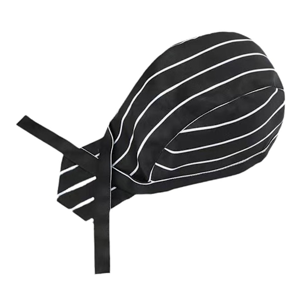 Kock Servitör Hatt Restaurang Kök Bandana Servitörer Restaurang Full Sushi Hatt Pirat Servitriser N5f4 black+white 1pcs