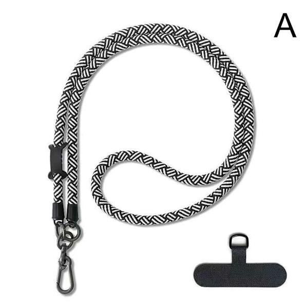 Justerbar Längd Mobiltelefon Halsband Snodd För iPhone 13 15 Pro 14 Max.UK black 10mm