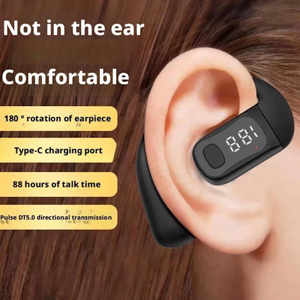 Bluetooth Headset, Trådlöst Bluetooth Hörsnäcka, V5.4 Trådlös Handsfree White 1 set
