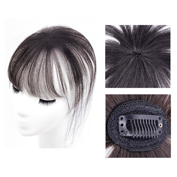 Falsk lugg, fashionabla 3D-luftluggar, hårpatch, peruklugg, het I3 O5K1 K8J9 Brown black One-size