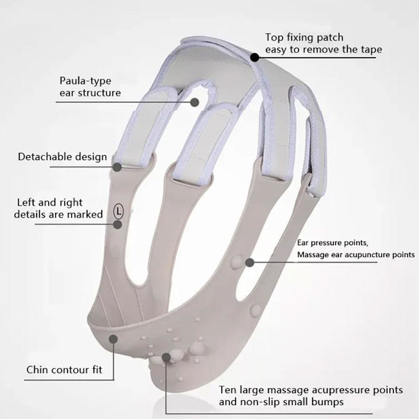 Silikon Elastisk Ansiktsbantningsbandage V Linje Ansiktsformare Kindlyft‘*