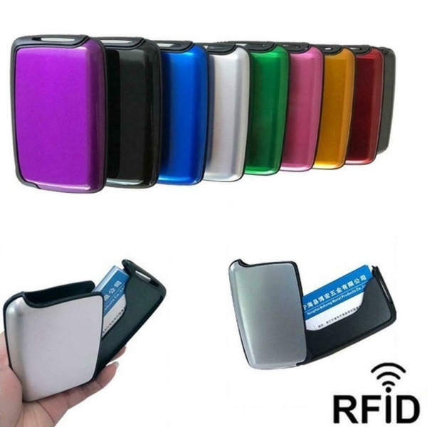 Köp Unisex förhindrar RFID-korthållare kort plånbok kreditkortsväska |  Fyndiq
