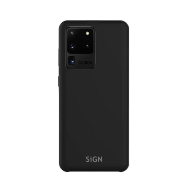 SiGN Liquid Silicone Case Samsung Galaxy S20 Ultra Svart Svart