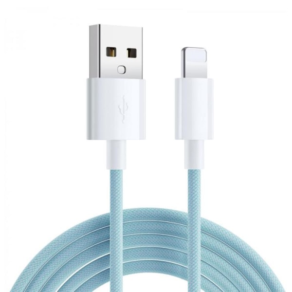 USB-A till Lightning kabel | 2.4A | 2m | Blå Blå