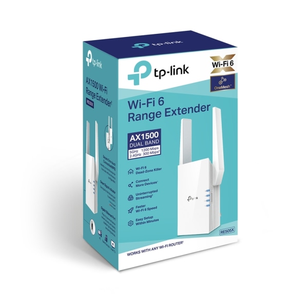 TP-Link  WiFi-förstärkare RE505X WiFi 6