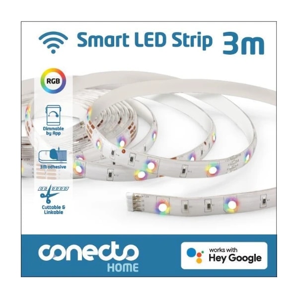 Conecto LED-List 3M RGB – WiFi-styrd och Dimbar LED-belysning