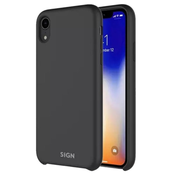 SiGN Liquid Silicone Case för iPhone X & XS Svart