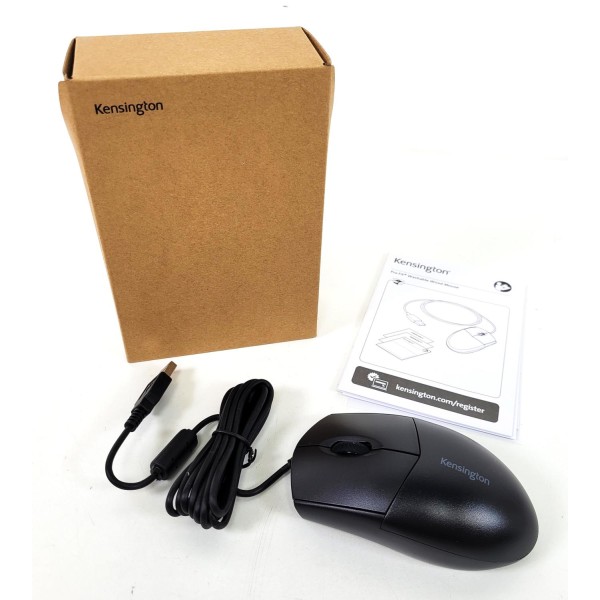 Kensington Datormus Pro Fit Washable Wired Mouse Svart